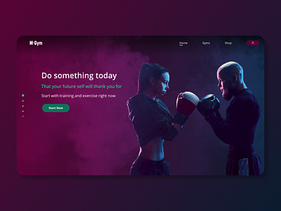 Gym Hopepage Design design designer desktop design gym trend 2020 ui ui ux uidesign uiux ux uxdesign