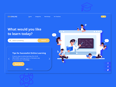 Online Education Homepage Design