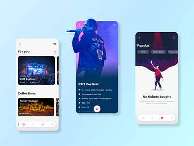 Ticket App app design designer event events popular ticket ticket app ticket booking tickets trend trend 2020 trending trendy ui ui ux uidesign uiux ux uxdesign