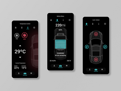 Tesla Mobile App Concept app app design application car car app design designer elon musk elonmusk tesla trend trend 2020 trending trendy ui ui ux uidesign uiux ux uxdesign