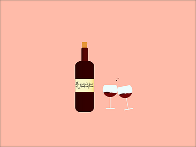 Flat Wine design flatdesign illustration wine