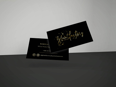 Salon Buisness Card branding design flat logo minimal typography