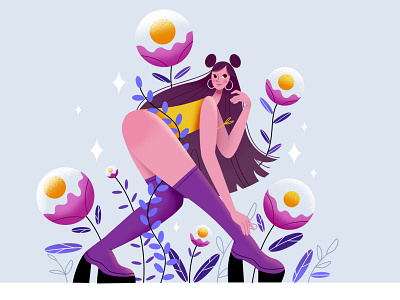 DTIYS💜 book illustration challenge character design dtiys girl vector