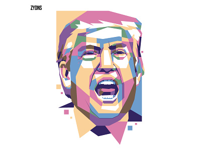 PopArt Trump design illustration portrait vector vector illustration