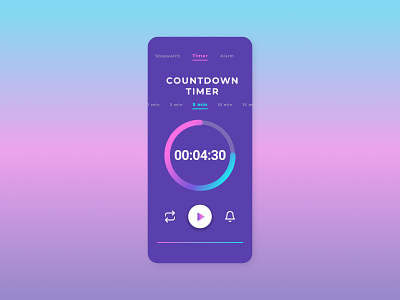 Countdown Timer - dailyUI app branding countdown timer daily ui design graphic design mobile portrait timer ui zaydanus