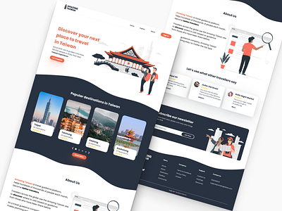 My first Landing Page design with Figma | Landing Page Design figma landing page travel landing page ui uiux ux design web design