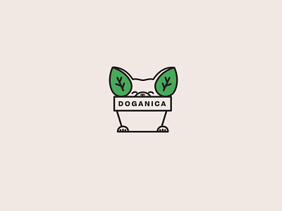 doganica – organic cosmetics for pugs branding design fun logo minimal organic simple logo vector vegan