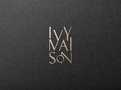 Ivy Maison logo branding clean design flat logo minimal typography vector