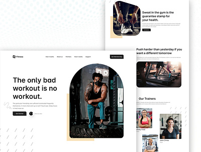 Optimized Design For A Fitness Website design figma fitness gym health shoes technologies trainers ui ux website workout