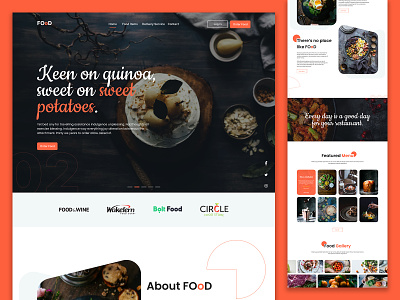 Well-Crafted Design For A Food Website boltfood circlefood design figma food foodandwine sweetpotatoes ui uidesign ux website