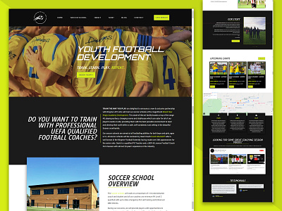 Fully-Compatible Website For A Soccer-Related Project coaches design exercise figma football school soccer sports training ui ux webdesign website youth