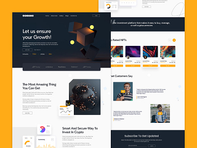 Crypto-Related Website With A User-Friendly Layout crypto currency design figma growth invest money secure smart ui ux website