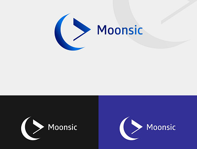 Moonsic logo app design graphic design illustration logo