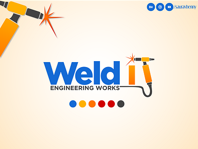 Weld IT Engineering Works - Logo Design by Saurav Benny on Dribbble