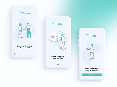 Onboarding for Freelancer app freelance freelancer illustration onboarding onboarding ui