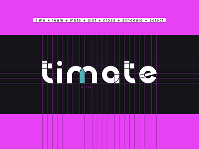 Anatomy of TIMATE logo branding identity logo