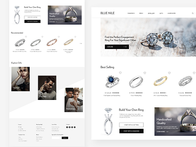 Blue Nile Website Redesign adobe xd blue nile case study concept redesign diamond jewellery jewelry ui user ecperience user interface ux webdesign website design website redesign