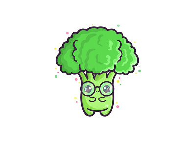 Broccoli may be cute branding broccoli character cute cute art design digitalart food food and drink illustration kawaii logo vegetable veggie