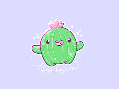 Free Hugs! cactus cactus illustration character cute cute art design digitalart illustration kawaii logo succulent