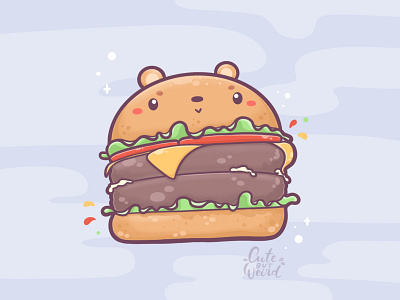 Bear Burger bear brand branding burger cute cute art design digitalart hamburger illustration kawaii logo