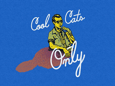 Cool Cats Only Illustration 1950s branding design float ice cream icon illustration illustrator logo pen and ink photoshop retro retro design soda typography vintage