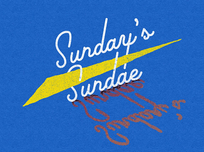 Sunday’s Sundae 1950s branding design float ice cream icon illustration illustrator logo pen and ink photoshop retro retro design soda typography vintage