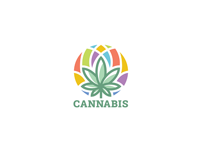Colorful Cannabis Logo Design 3ab2ou cannabis cannabis branding colorful ganja logo marijuana medical cannabis weed