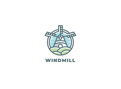 Wind Mill Logo app brand branding colorful logo mill nature wind windmill