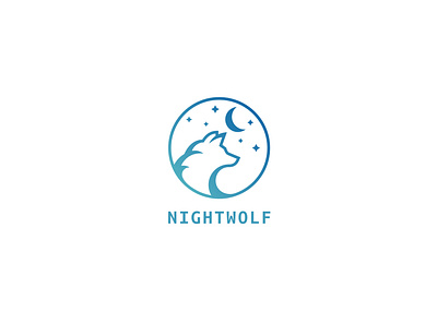 Night Wolf Logo Design animal dog group head lion mountain night outdoor team wolf