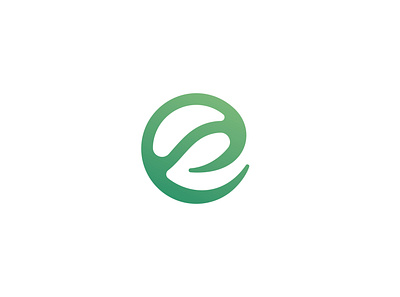 Letter E-Eco Logo Design app ecology logo