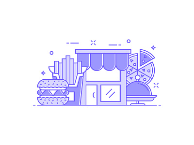 Fast Food Illustration concept