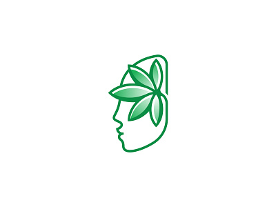 Brain Cannabis Logo cannabis ganja health human logo marijuana mind minimalist weed