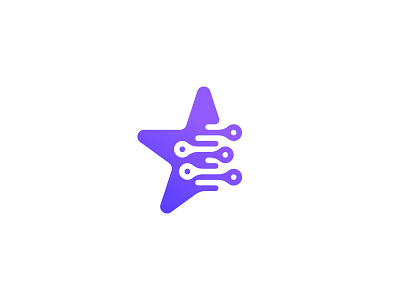 Tech Star Logo data electronics purple star startup tech tech logo technology vector