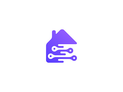 Smart House Logo app auto data home house purple smart tech tech logo technology