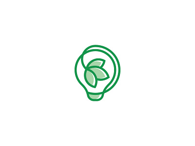 Eco Light-Bulb Idea Logo bulb bulb logo clean energy eco electric green idea nature renewable energy