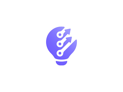 Rise Tech -Idea Logo arrows bulb idea lightbulb purple rise startup tech tech logo vector