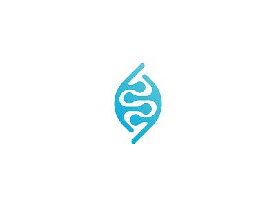 DNA Technology Logo bio biology blue data dna lab science tech tech logo technology