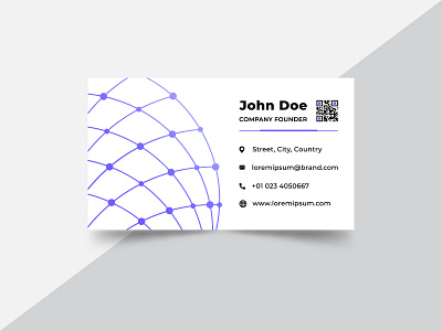Network and Technology Business card @3ab2ou business card company modern network simple tech