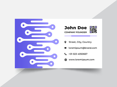 Technology and Data Business Card business card data purple smart startup tech technology