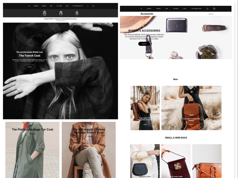 Fashion website pages by Diana Boboc on Dribbble