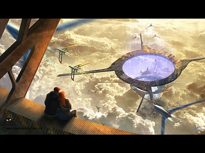 Sky Passage alessandro chirico concept illustration sky sky passage squash and sketch