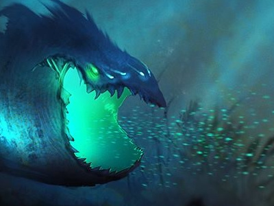 Underwater Dragon concept spitpainting underwater dragon