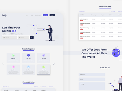 Jobify website design