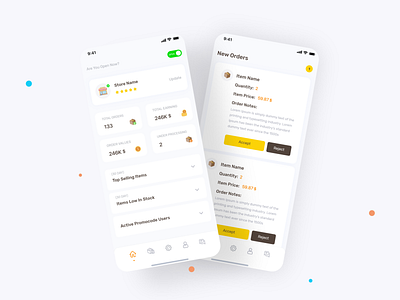 Tezaz Delivery System (Store App) app design flat illustration ui ux