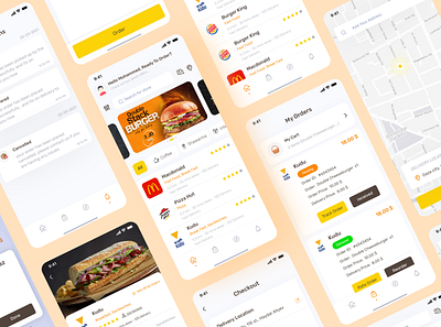 Tezaz Delivery System (Customer App) app delivery design flat food logo orders store ui ux