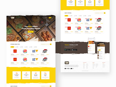 Tezaz Delivery System (Main Website) design flat ui ux website