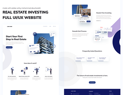 Real Estate Investing Full Ui/Ux Website design ui ux website