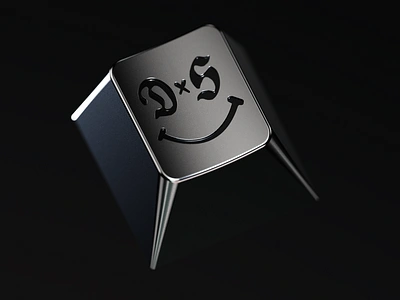 Logo Metal Keycap with Acrylic infill 3d branding contrast design keyshot modeling render rendered rendering