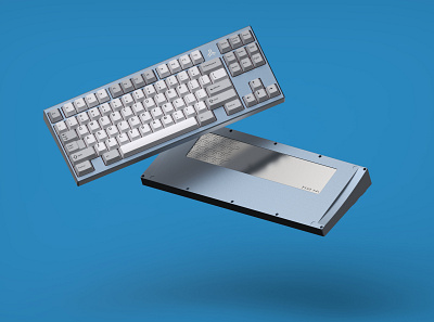 Kaze - Custom keyboard 3d branding keyshot logo render rendering