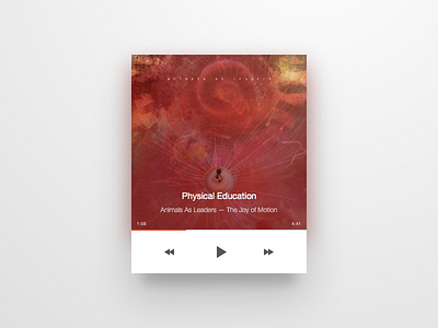 Music Player 009 animals as leaders dailyui music player